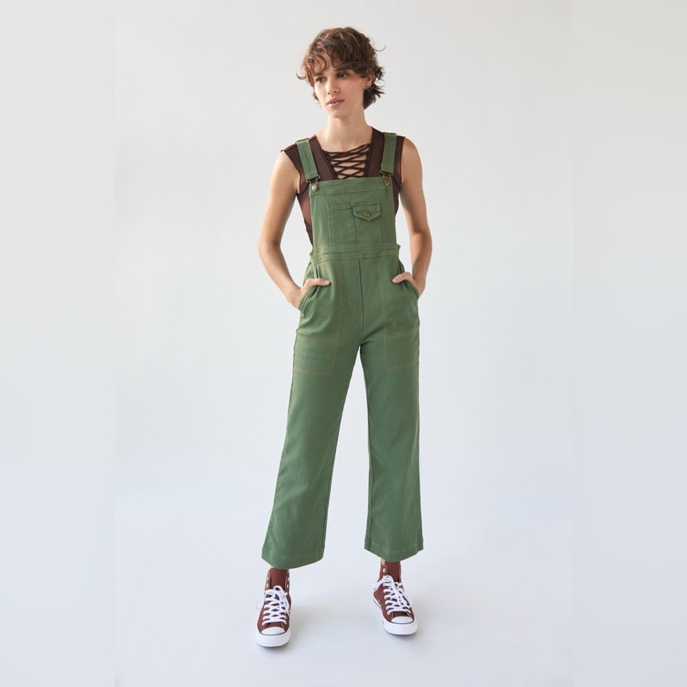 Urban Outfitters Green Corduroy Overalls